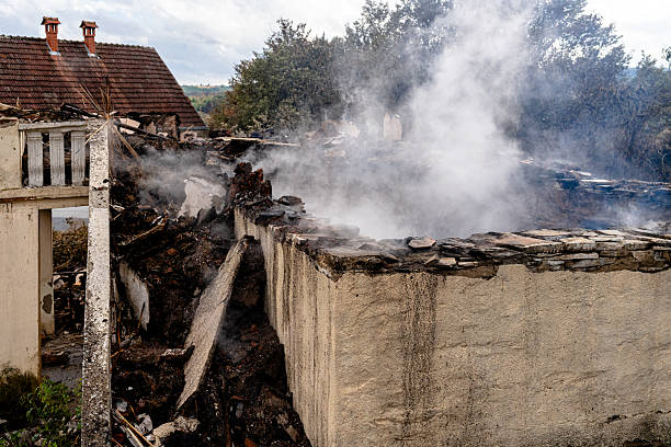 Professional Fire Damage Restoration technician working in Millstone Township, NJ